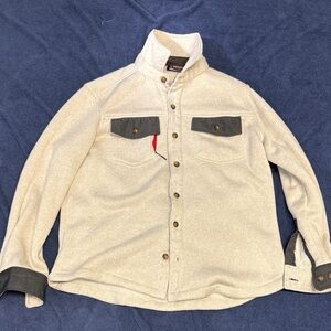 Avalanche Men's Beige and Charcoal Shirt Jacket